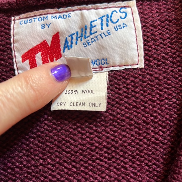 Vintage UNISEX Cheerleader Varsity Letterman Sweater 100% Wool - Picture 13 of 14